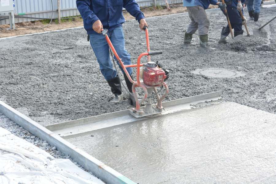 Broom Finish Concrete surface texture detail