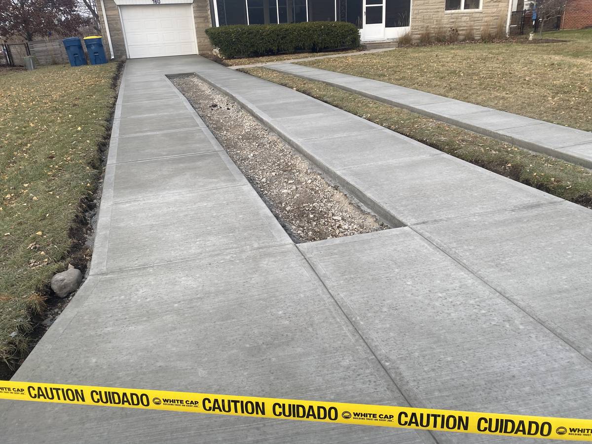 New Driveways & Approaches poured by Golden Paw Concrete crews in central Indiana