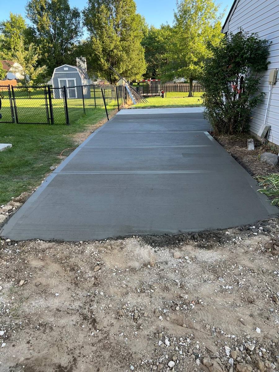 Residential concrete work by Golden Paw Concrete in central Indiana