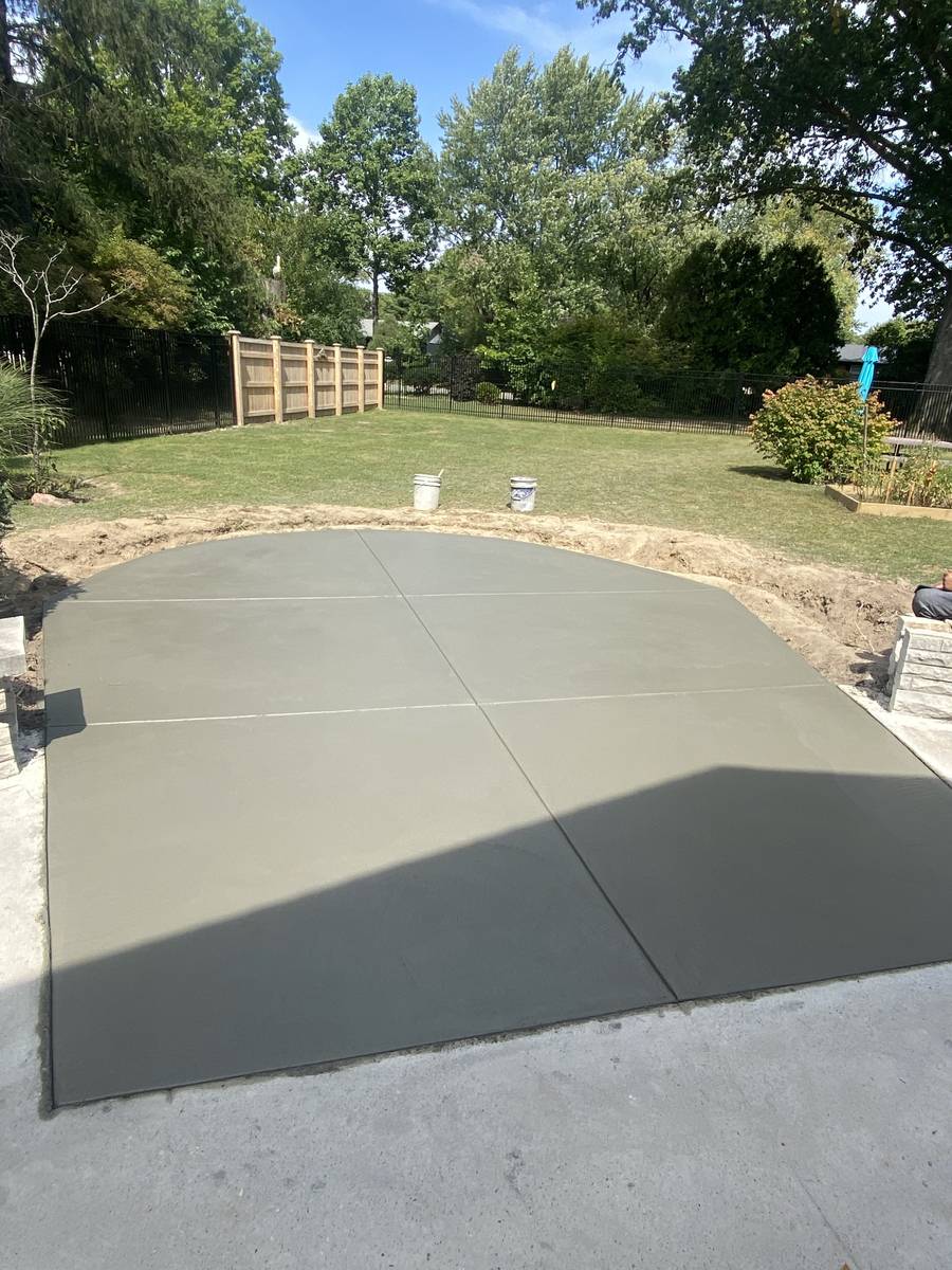 Completed Golden Paw Concrete project in Indianapolis, Indiana