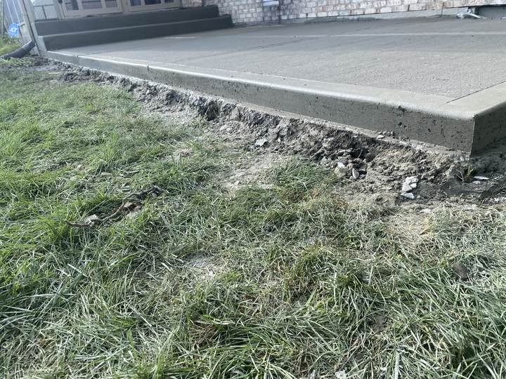 Slab edge profile in Brownsburg, Indiana