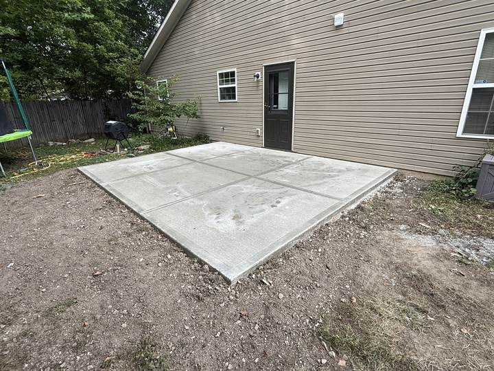 Utility pad at the back of the house in Carmel, Indiana
