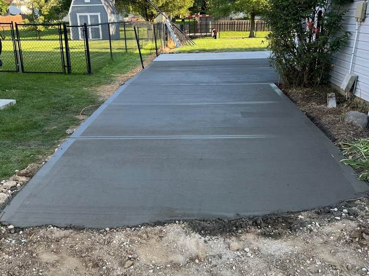 Wide finished slab