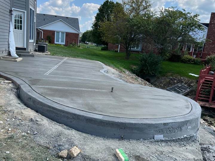 Round patio pad