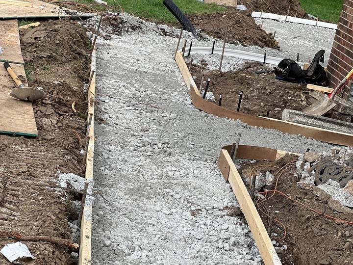Forms and base ready for a walk