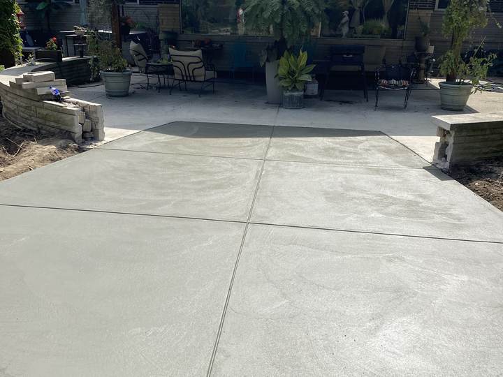 Large broom patio under a covered porch in Indianapolis, Indiana